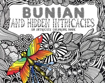 Bunian and Hidden Intricacies PDF version coloring book instant download | Coloring Pages | Flowers | Doodles | Zentangle by Marty Woods