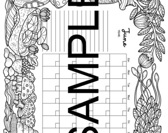 June Coloring Page Etsy