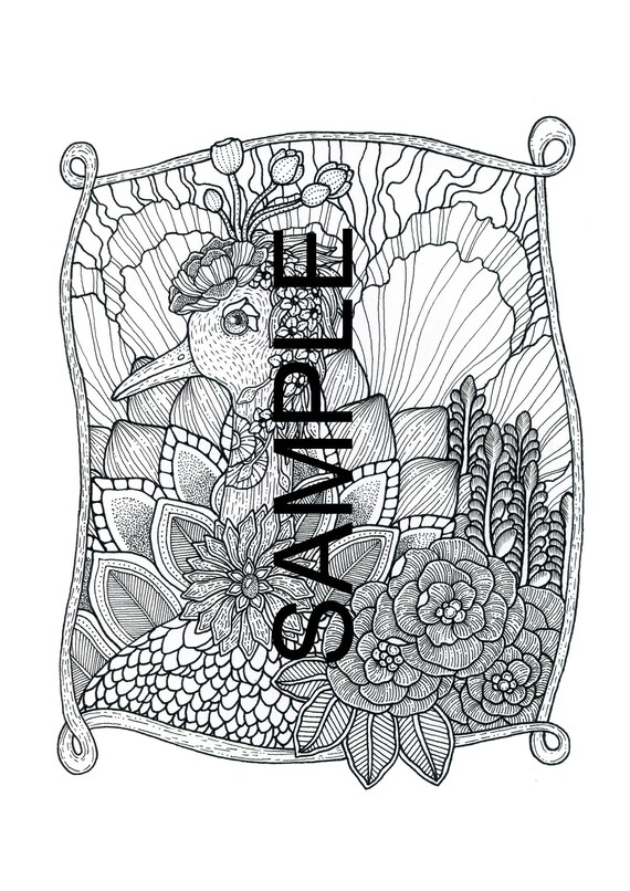 Download Pdf Version Instant Download Coloring Book Maharani Ii Etsy