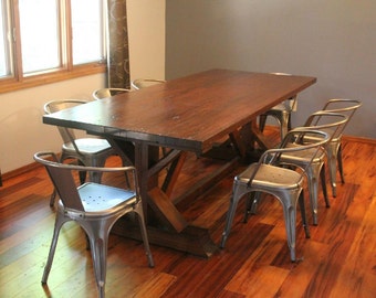 Reclaimed oak dining table / rustic table / kitchen table / dinner table / reclaimed