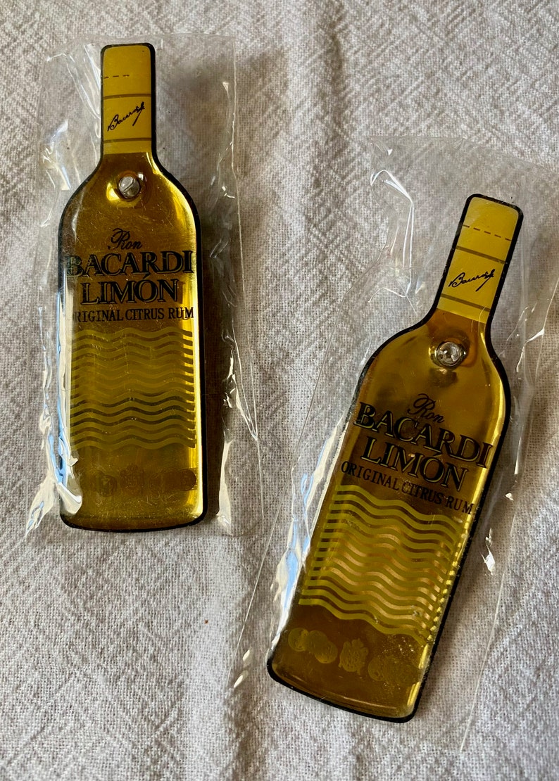 Vintage 1990s Yellow Bacardi Limon Rum Pinback Lapel Pin Promo - Set of ...