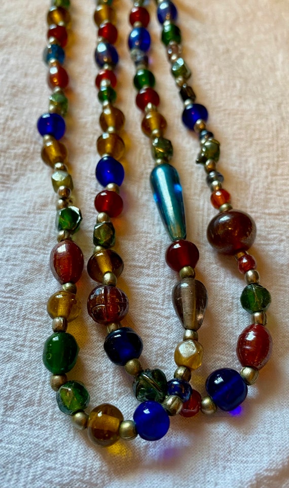 Vintage art glass beaded necklace