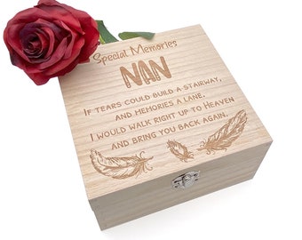 Shabby Chic Style MEMORY BOX Nana Grandad Dad Mum etc In loving memory of someone special loved one in memorium Bereavement Personalised keepsake trinket memory Box Shabby Chic Style MEMORY BOX Nana Grandad Dad Mum etc In loving memory of someone special loved one in memorium Bereavement Personalised keepsake trinket memory Box