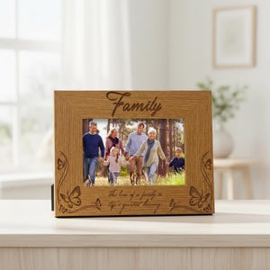 Wooden Engraved Family Photo Frame Gift