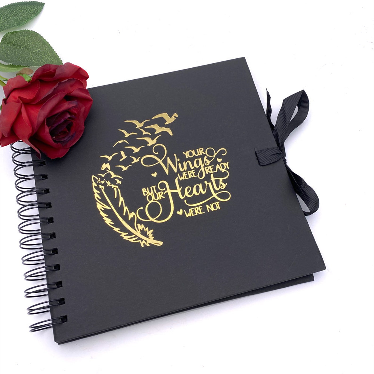 Memorial Remembrance Black Scrapbook Guest Book Photo Album Etsy