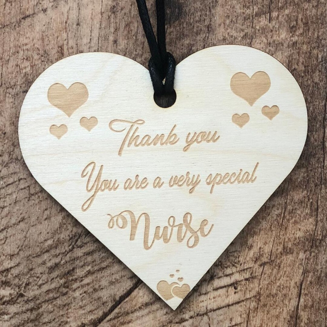 Nurse Thank You Heart Wooden Plaque Gift - Etsy
