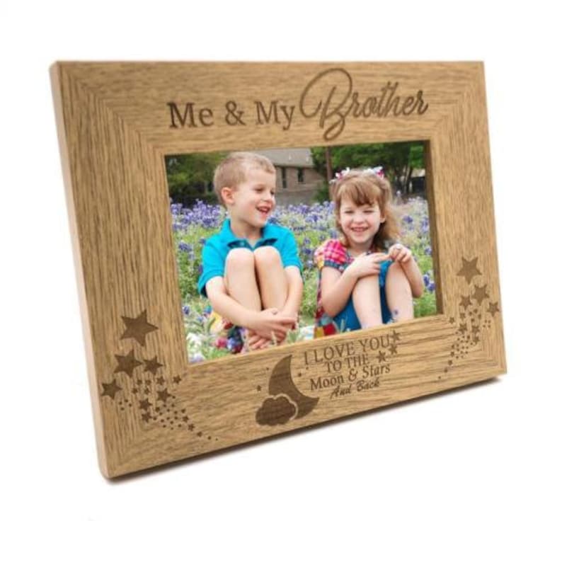 Me And My Brother Love You To The Moon Photo Frame Gift