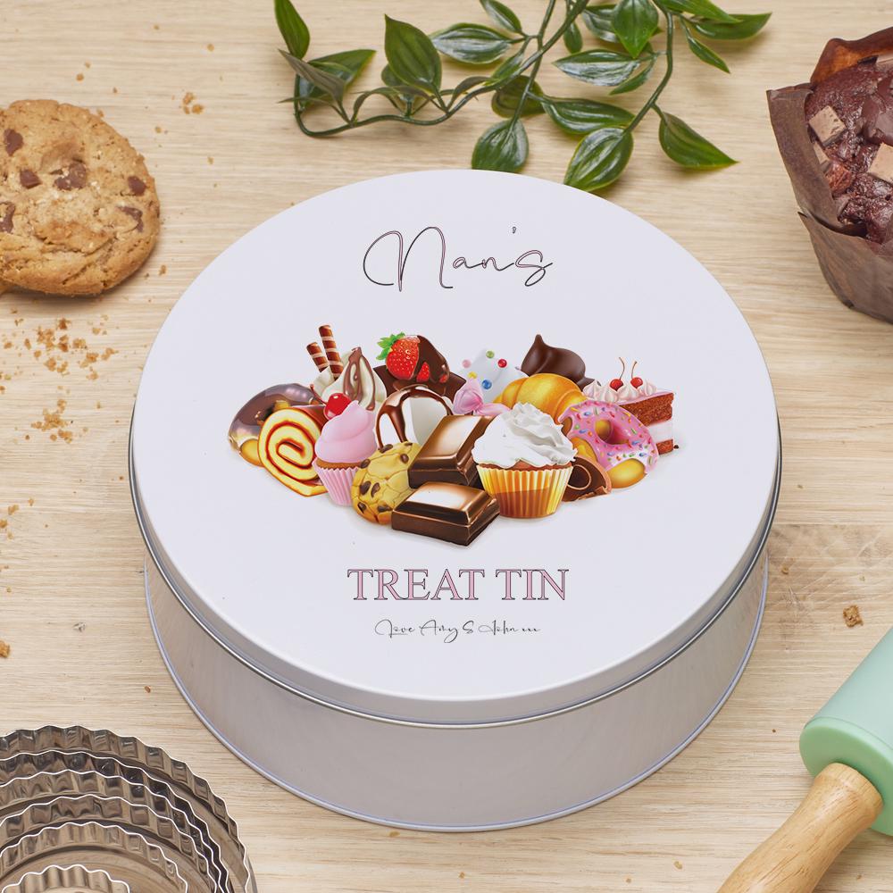 Personalised Nan's Treats Storage Tin Gift For Any Occasion