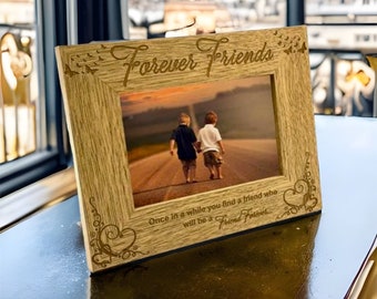 Friends Forever Wooden Photo Frame Gift