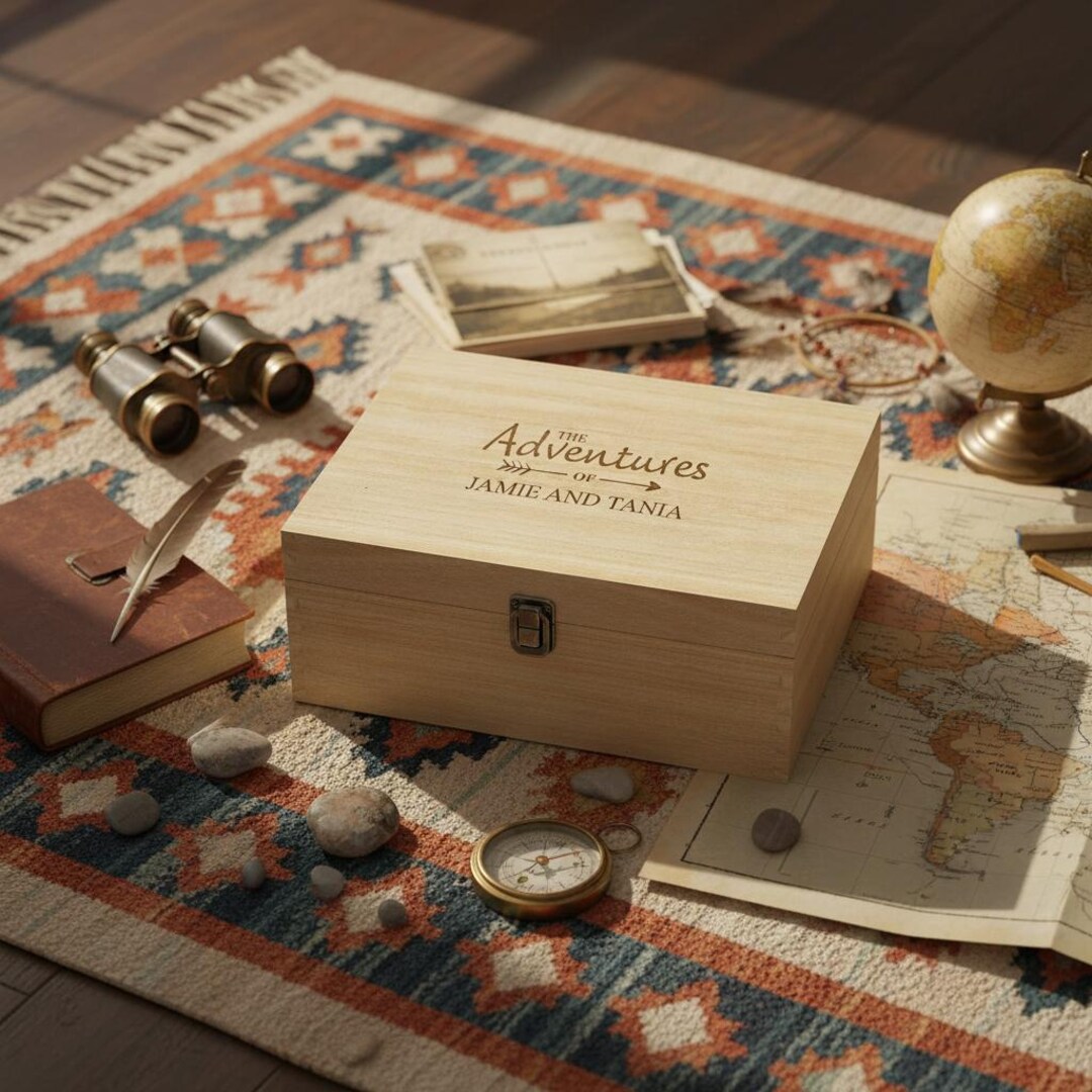 Wooden Personalised Adventure Memory Keepsake Box Gift - Etsy UK