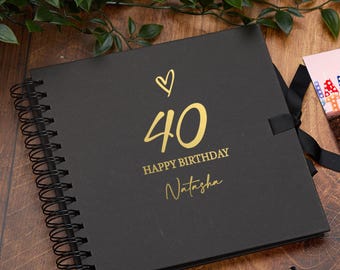 Coração de amor personalizado Qualquer idade Aniversário Várias cores Scrapbook, álbum de fotos Presente 16, 18, 21, 30, 40, 50, 60, 70,
