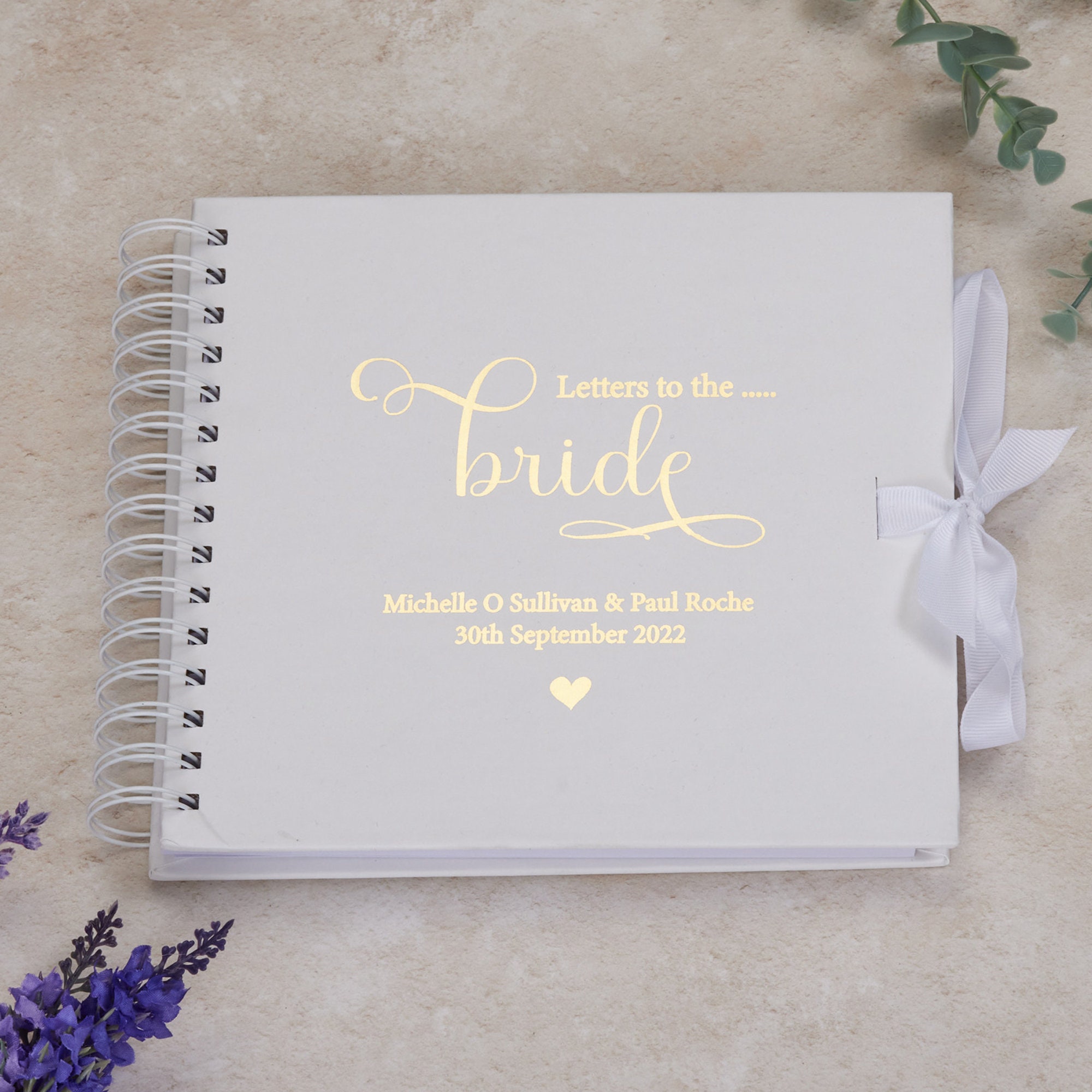 A3/A4/A5 Gold Letters to the Bride Scrapbook Photo Album Memory