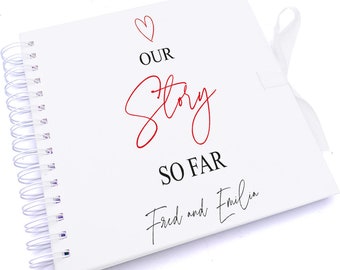 Personalised Our Story So Far Anniversary Scrapbook Photo album