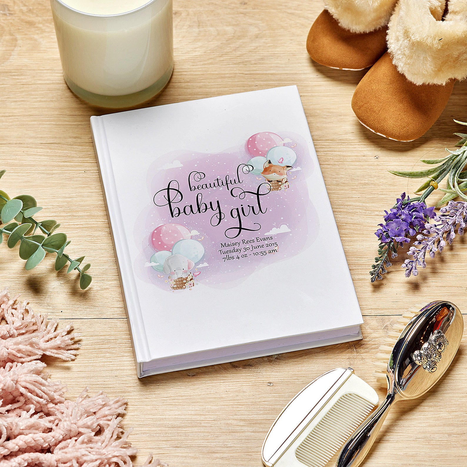 Personalised Baby Girl Record Book Keepsake Milestone Journal Etsy