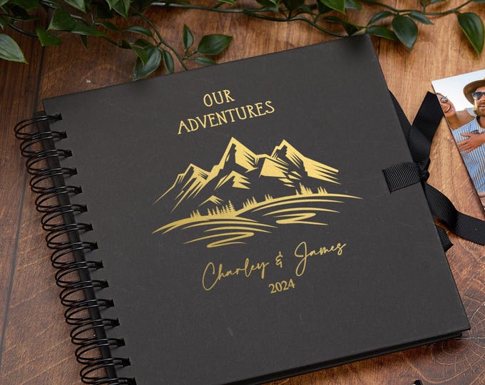 Personalised Our Adventures With Mountains Travel Journal Album Multiple Colour Scrapbook