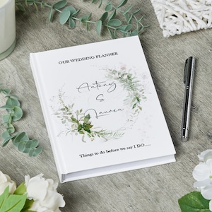 Personalised Wedding Planner Organiser Book Engagement Delicate Ferns