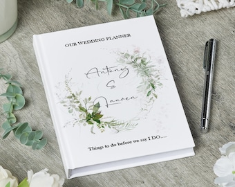 Personalised Wedding Planner Organiser Book Engagement Delicate Ferns