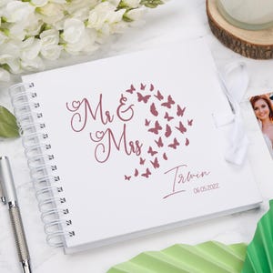 Personalised Wedding Scrapbook Photo album Or Guest Book Butterfly Design