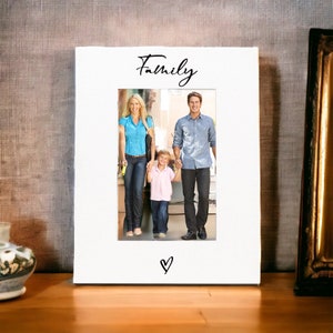 White 6x4 Portrait Picture Photo Frame Family Heart