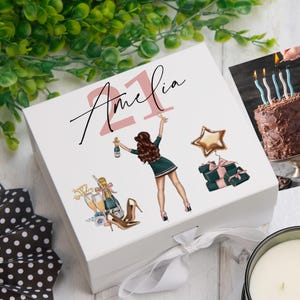 Personalised Any Age Birthday Gift Keepsake Memory Box 18th, 21st, 30th immagine 3