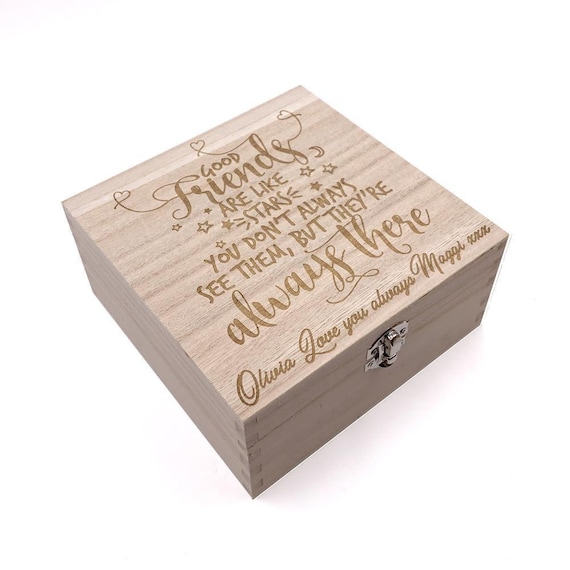 Personalised Friendship Keepsake Box or Photo Box Gift 