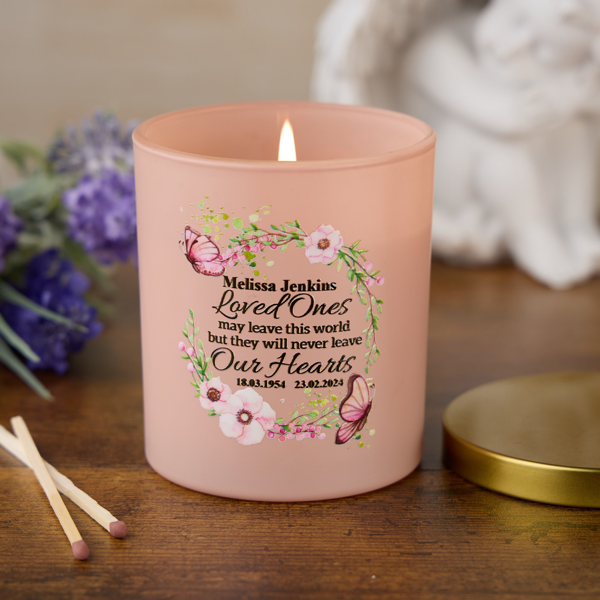 Pink Memorial Remembrance Candle Loved Ones - Etsy