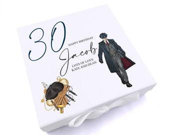 Personalised Any Age Birthday Gift Keepsake Memory Box For Him Gentleman Range 18th, 21st, 30th, 40th, 50th, 60th