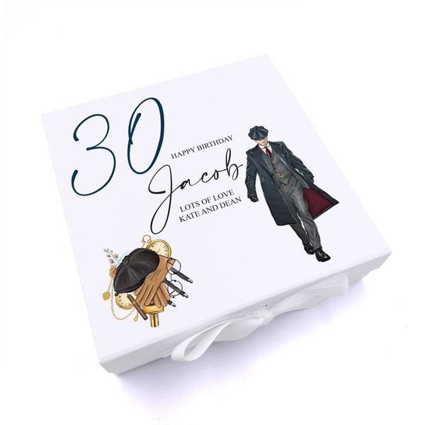 Personalised Any Age Birthday Gift Keepsake Memory Box For Him Gentleman Range 18th, 21st, 30th, 40th, 50th, 60th