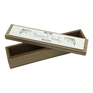 Personalised Mr and Mrs Vintage Style Wooden Wedding Certificate Holder
