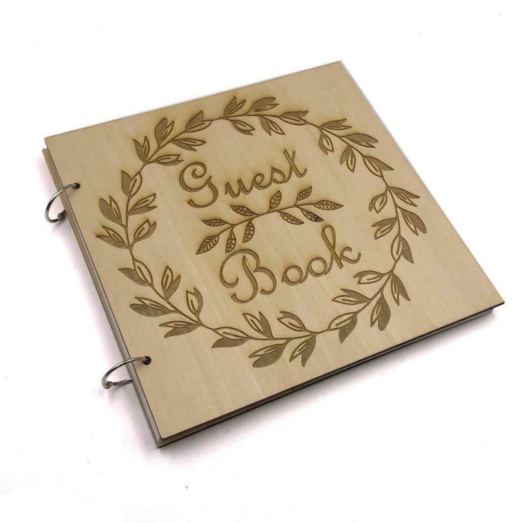 Engraved Large Wooden Guest Book Wedding Birthday Etc Etsy