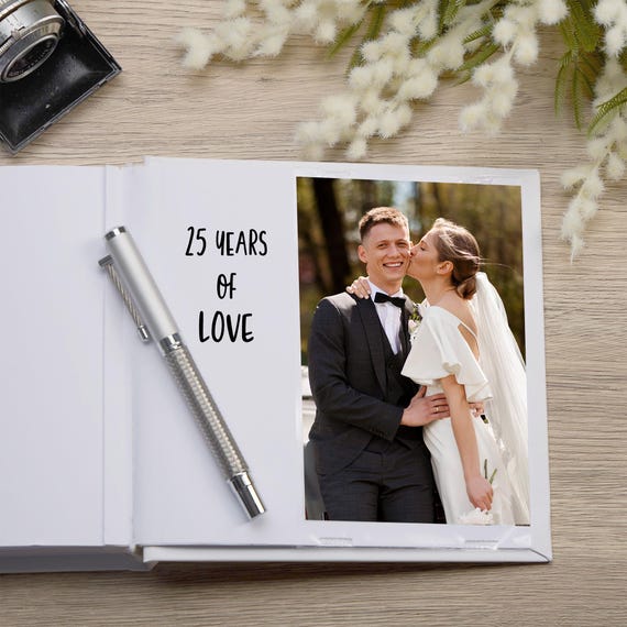 Album Photo Mariage Plaqué Argent - 80 Photos 4x6 - Format Cœur Élégant