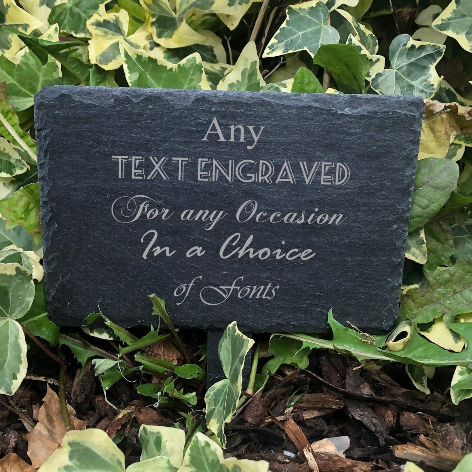 Personalised Garden Sign, Handmade Garden Décor, Engraved Slate Sign ...