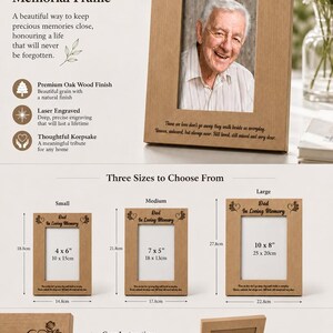 a wooden picture frame with a picture of an elderly man