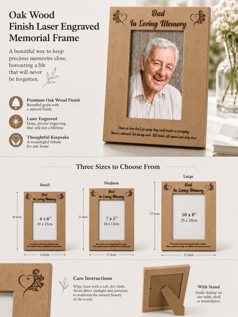 a wooden picture frame with a picture of an elderly man