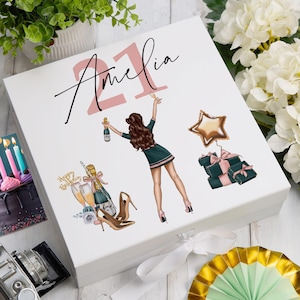 Personalised Any Age Birthday Gift Keepsake Memory Box 18th, 21st, 30th immagine 1