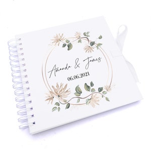 Personalised Wedding Scrapbook , Guest Book, Photo album With Wedding Couple image 1