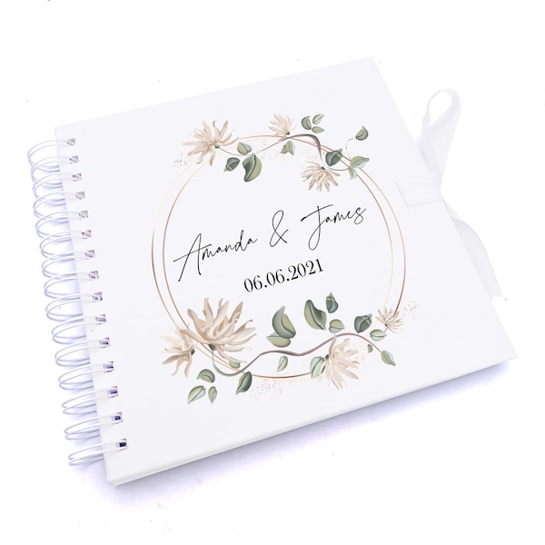 Personalised Wedding Scrapbook , Guest Book, Photo album With Wedding Couple