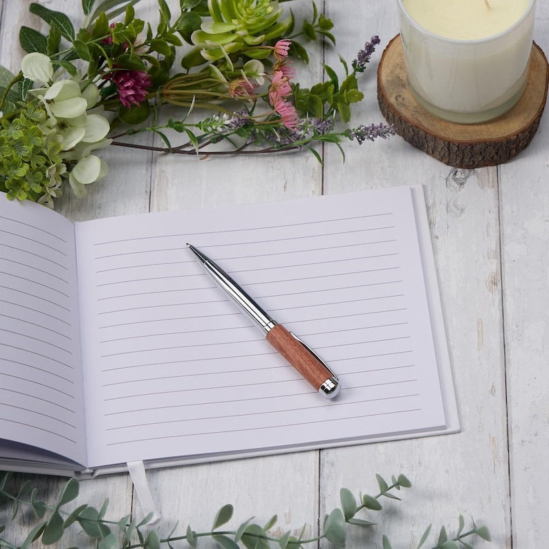 Personalised in Loving Memory Funeral Guest Signing Book Memorial Guest ...