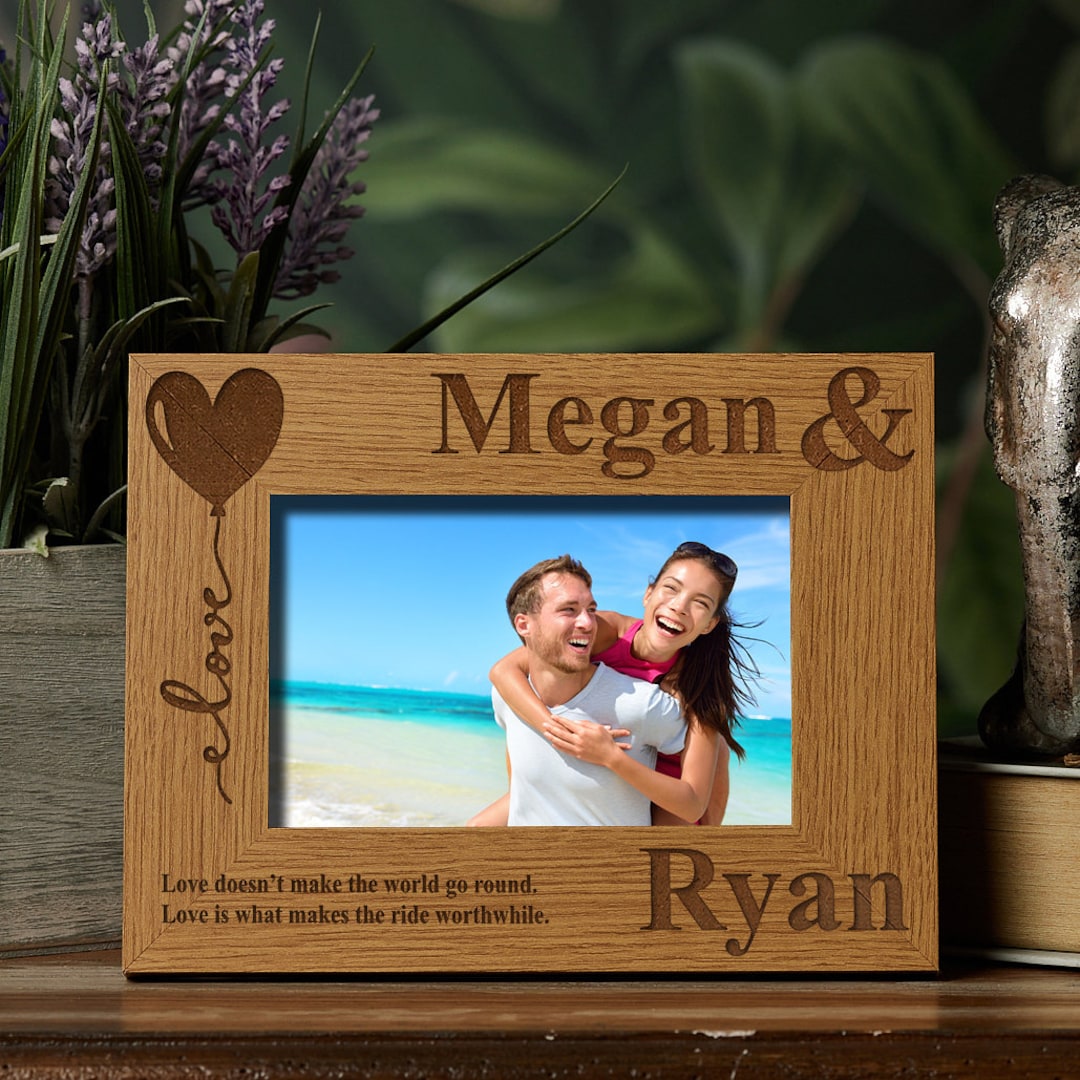 Personalised Love Couple Photo Frame Gift Etsy UK