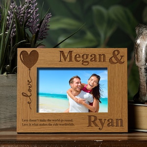 Personalised Love Couple Photo Frame Gift