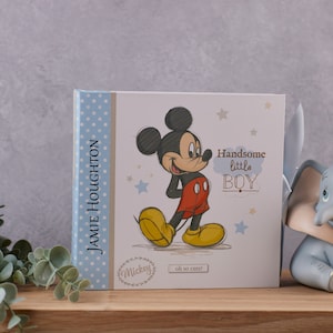 Photo album mickey mouse valenti disney cm 15x20 - light blue baby photo  album with silver plate mickey mouse vld296/1c photo album baby line  special price