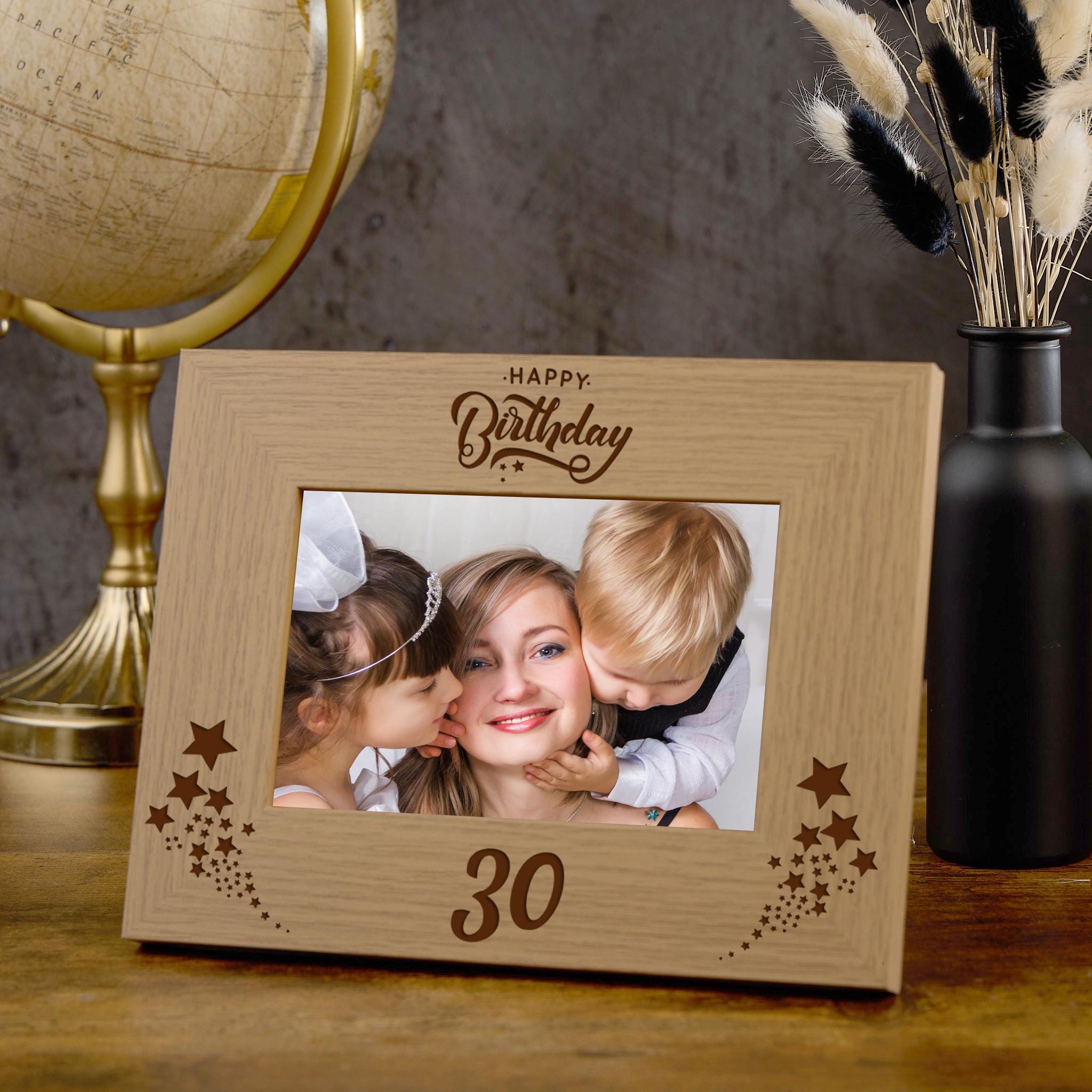 Happy 30th Birthday Wooden Photo Frame Gift - Etsy UK