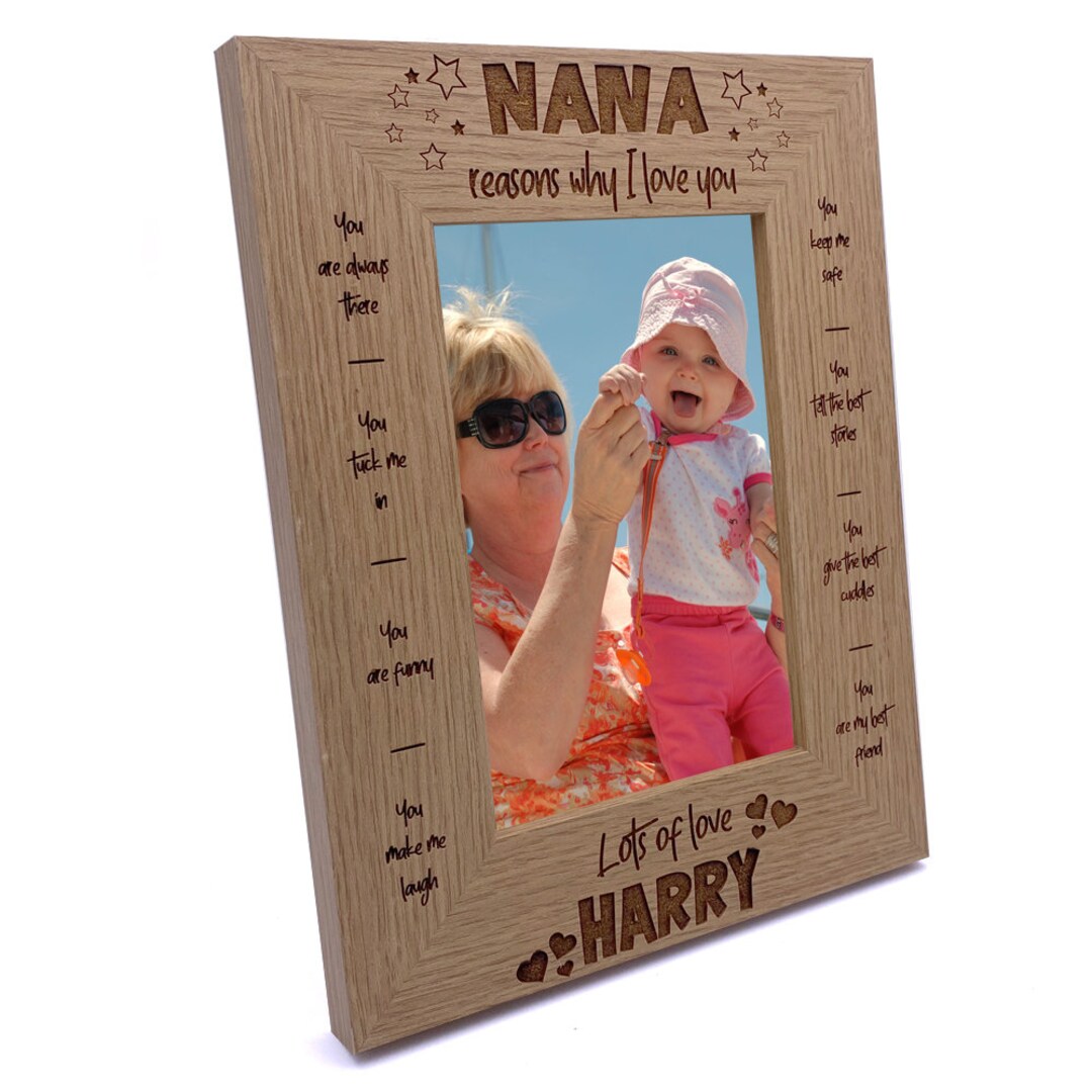 Personalised Nana Photo Frame Gift the Reasons I Love You Etsy UK