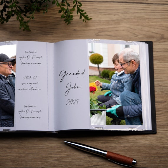 Mum in Loving Memory Black Butterfly Photo Album for 50 X by