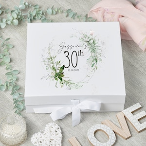 Personalised Wedding Keepsake Box Luxury Large Memory Box Pearl Diamante **