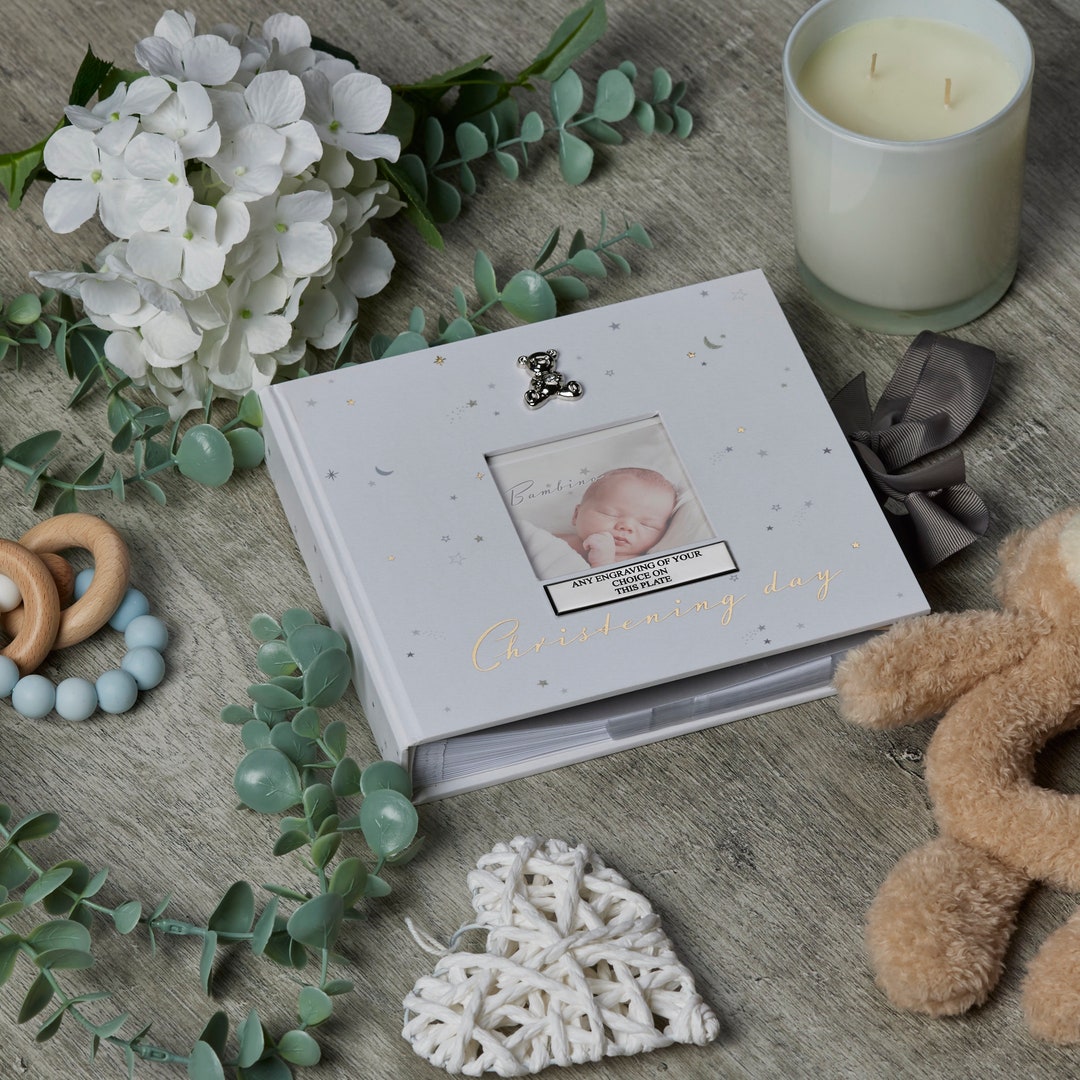 Personalised Christening Day Photo Album Gift With Raised Etsy UK