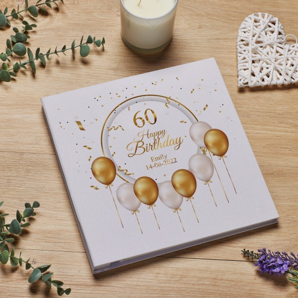 60th personalised photo album etsy