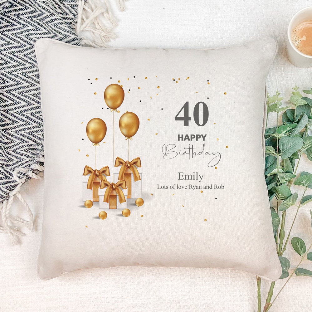 40th clearance birthday cushion