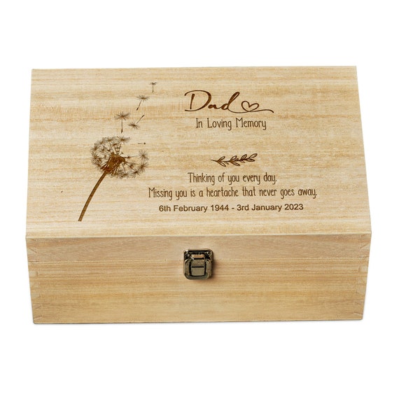 Personalised Dad Remembrance Memory Keepsake Box Gift Etsy