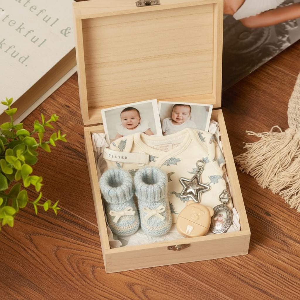 Personalised Baby Engraved Wooden Keepsake Box Gift Welcome to the ...